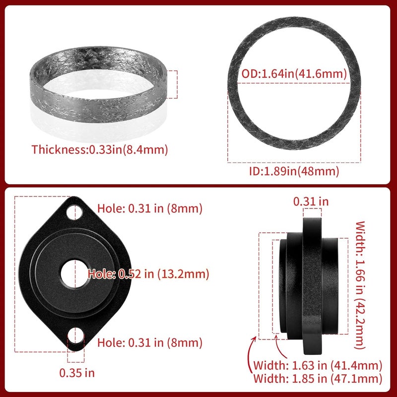 YOSOPP Harley Exhaust Gasket Seal Tool and Tapered Gasket - Fits 1984-2023 Models 6pcs (Black) - Image 4